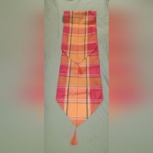 Orange Red Fall Autumn Colors Table Runner Cloth 68 1/2" Long 13" Wide Decor